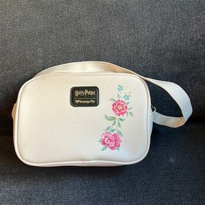 Loungefly Harry Potter Floral Deathly Hallows Crossbody Bag